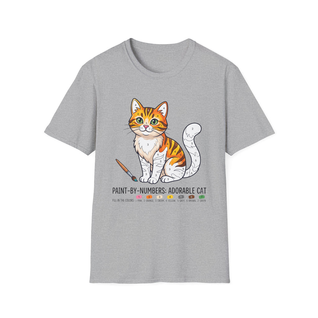 Paint by Numbers Cat T-Shirt
