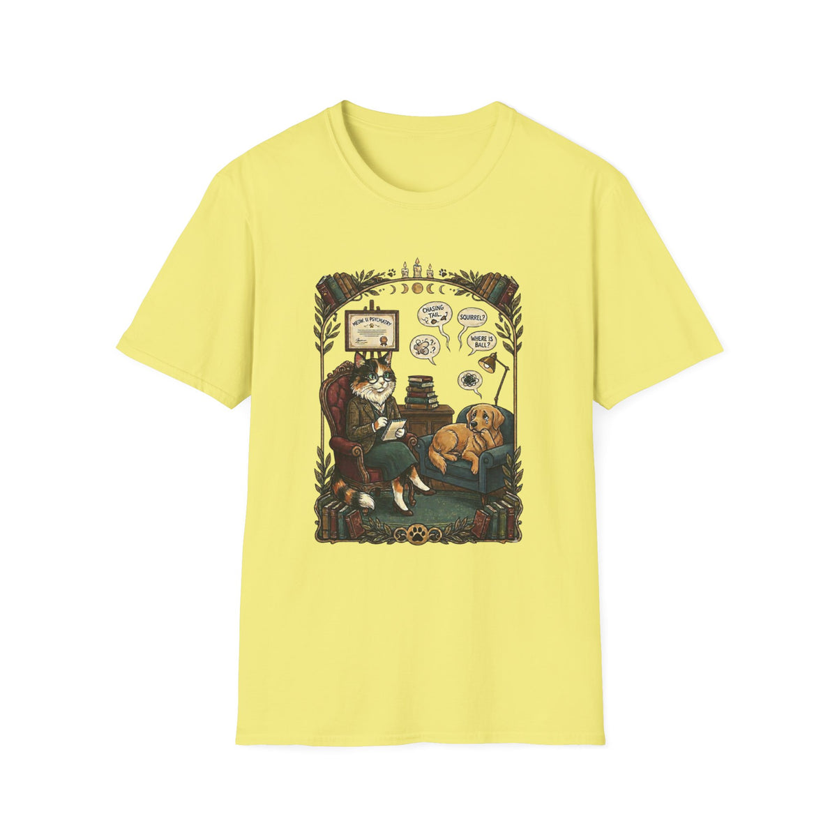 Cat Psychiatrist Dog Patient T-shirt