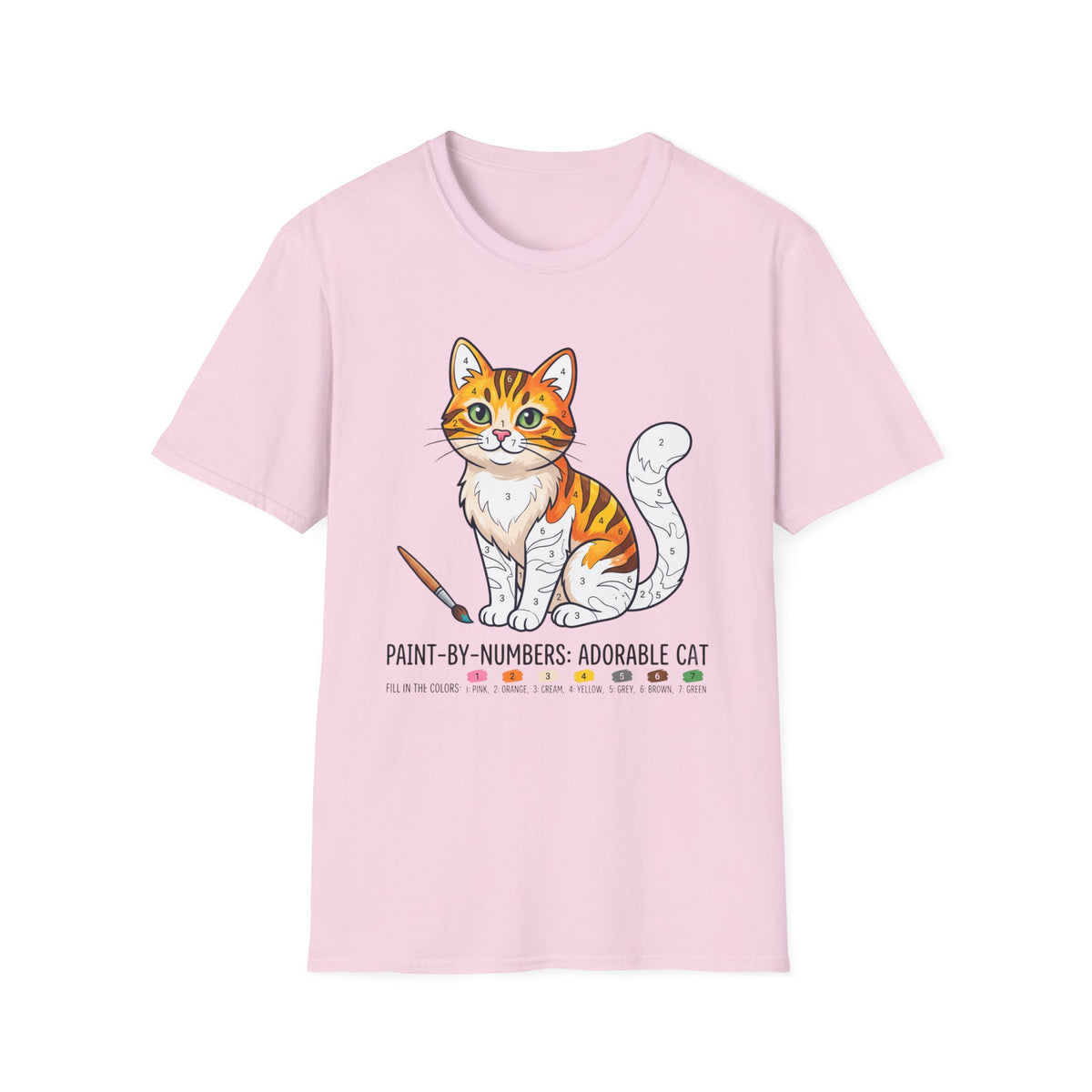 Paint by Numbers Cat T-Shirt