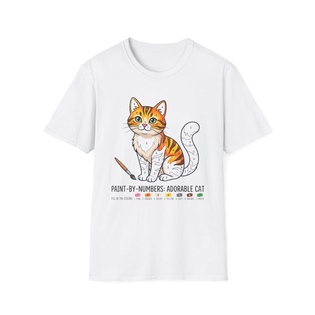 Paint by Numbers Cat T-Shirt