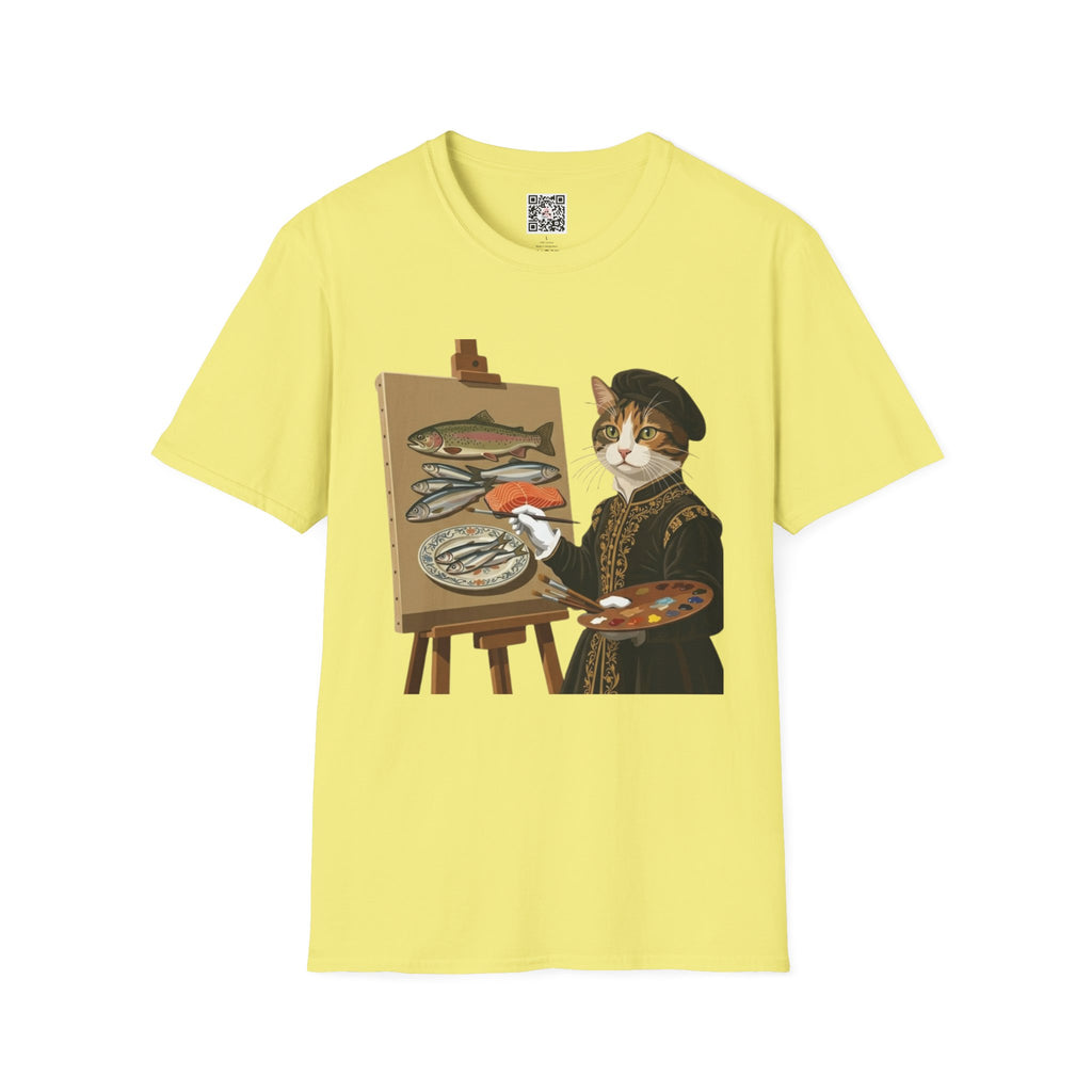 Cat Painting Fish T-Shirt