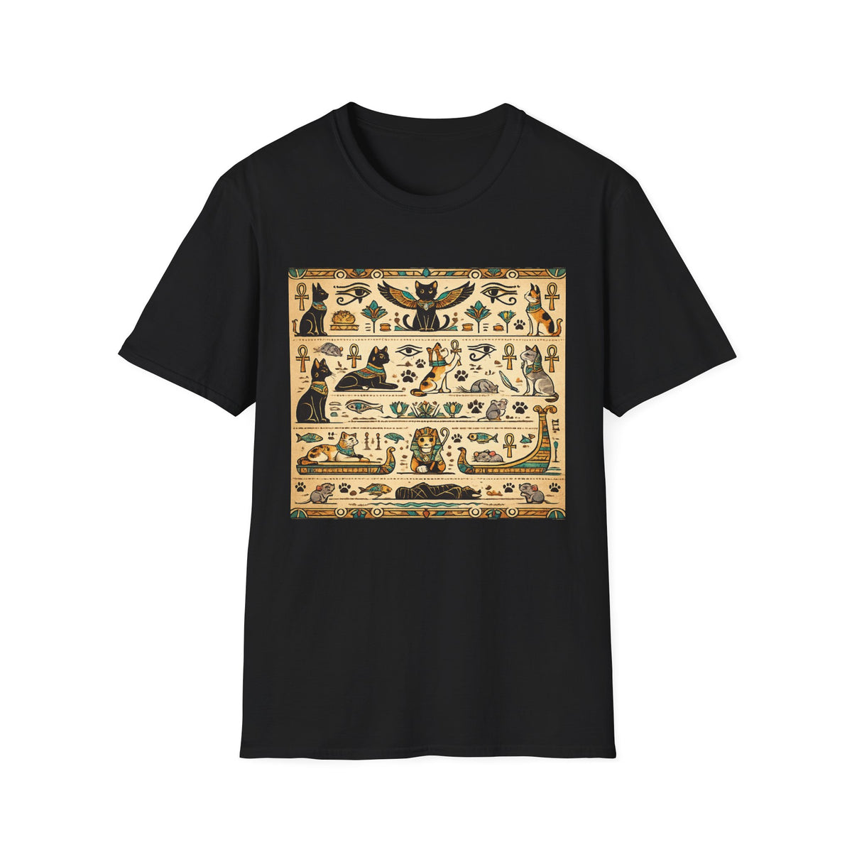 Cat Egyptian Hieroglyphs T-shirt