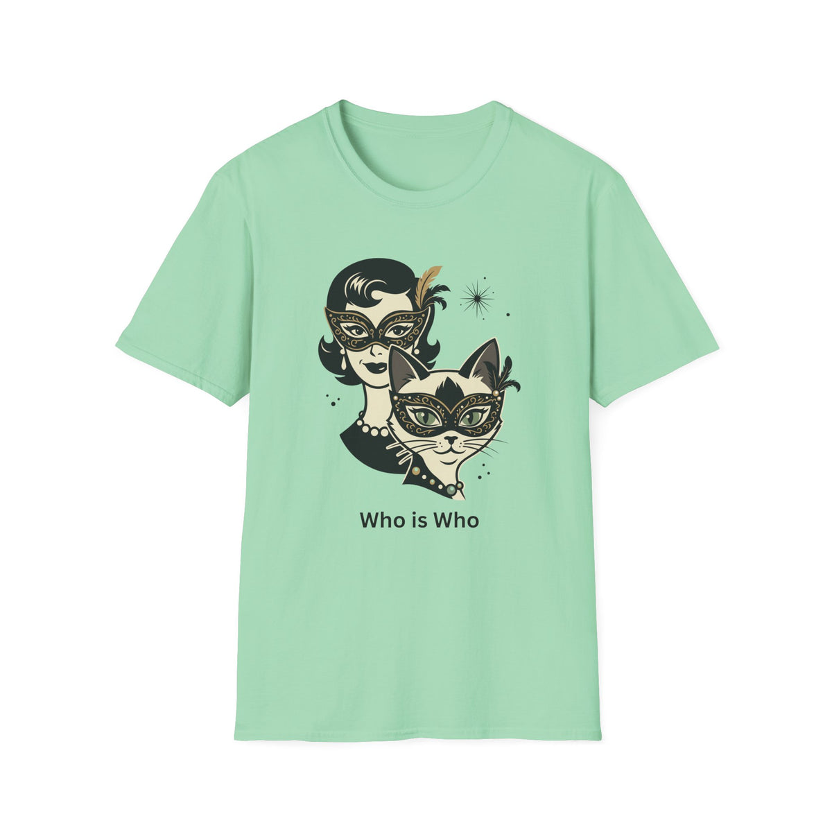 Who is Who Masquerade Mask T-Shirt