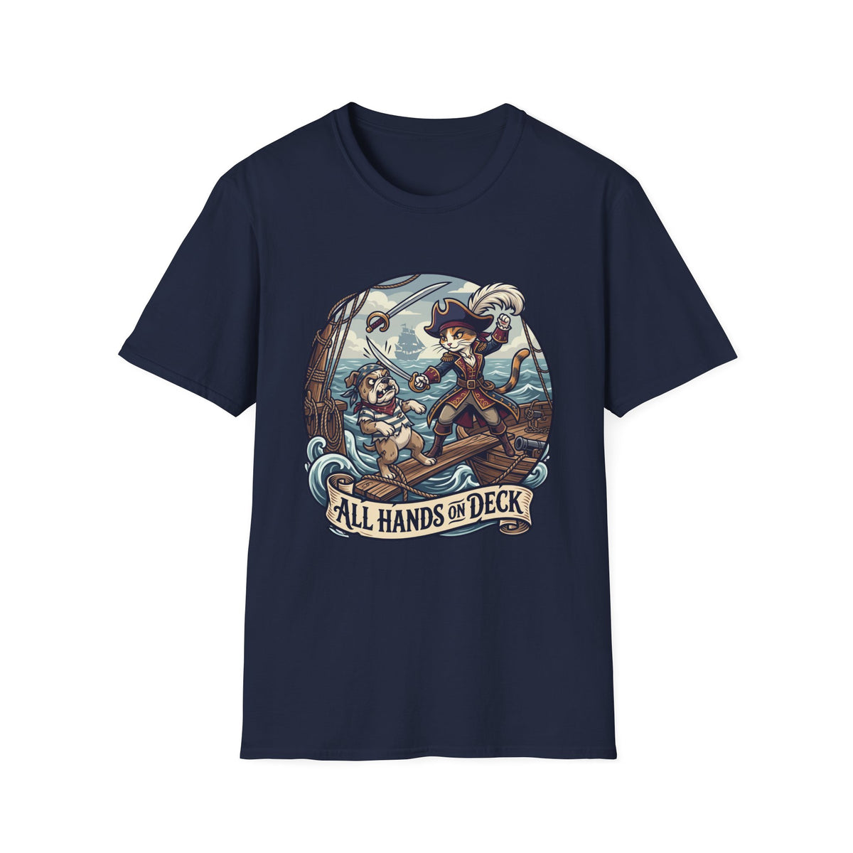 Pirate Cat Walk the Plank T-Shirt