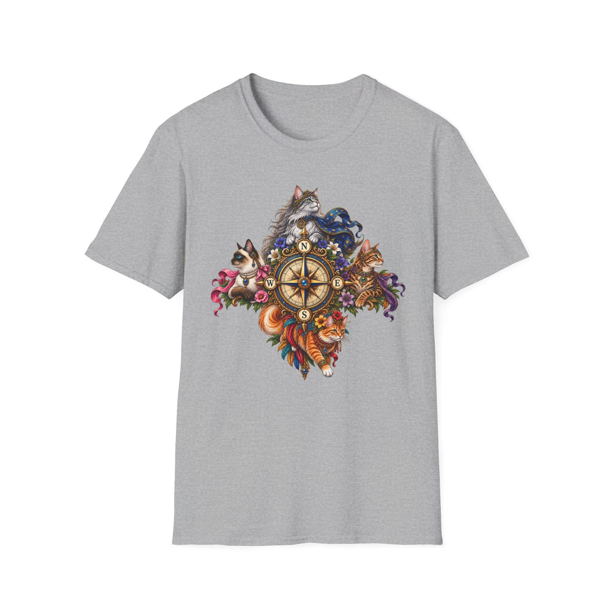 All Points Compass Cat T-Shirt