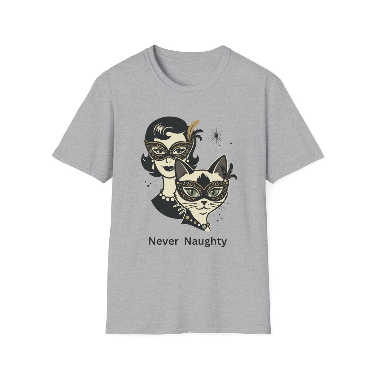 Never Naughty Masquerade Mask T-Shirt